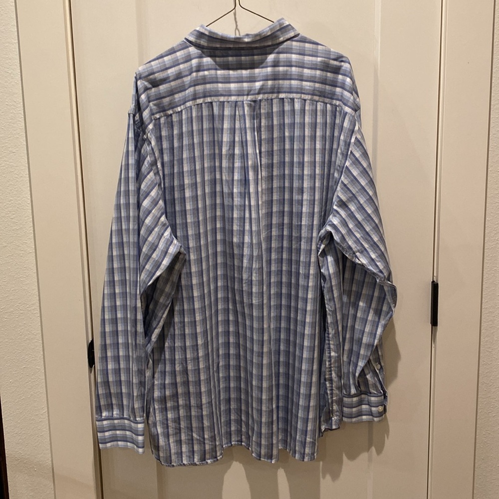 Daniel Cremieux Men’s Button Down Shirt.‎  XXL.  Blue/White Plaid.100% Cotton - Picture 6 of 8